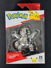 Load image into Gallery viewer, Pokémon | 25th Anniversary Series 1 | Chrome Silver Figure Squirtle
