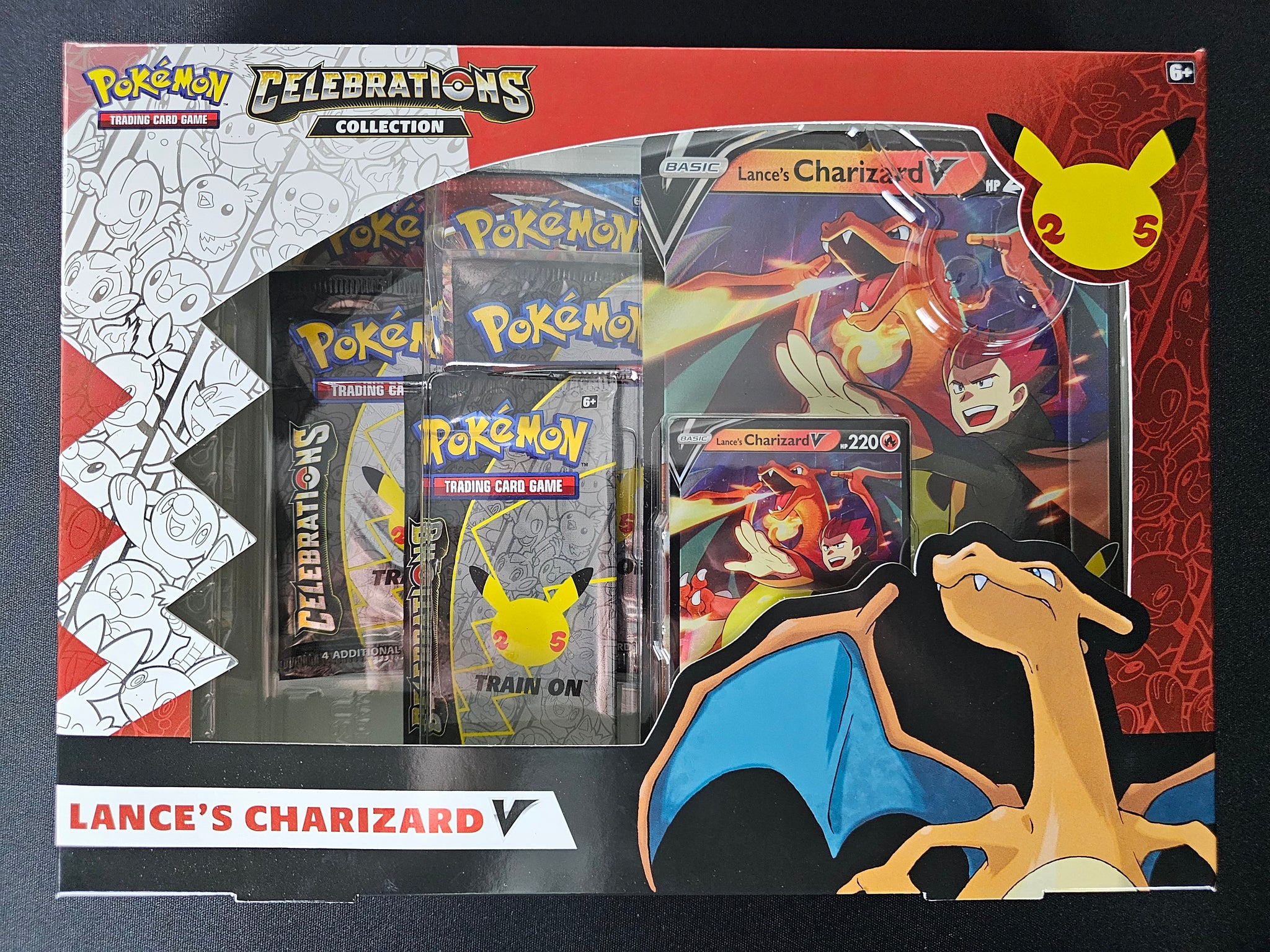 Pokmon TCG | Celebrations 25th Anniversary | Lance's Charizard V Box Card Master Collectibles Pokmon TCG | Celebrations 25th Anniversary | Lance's Charizard V Box Card Master Collectibles