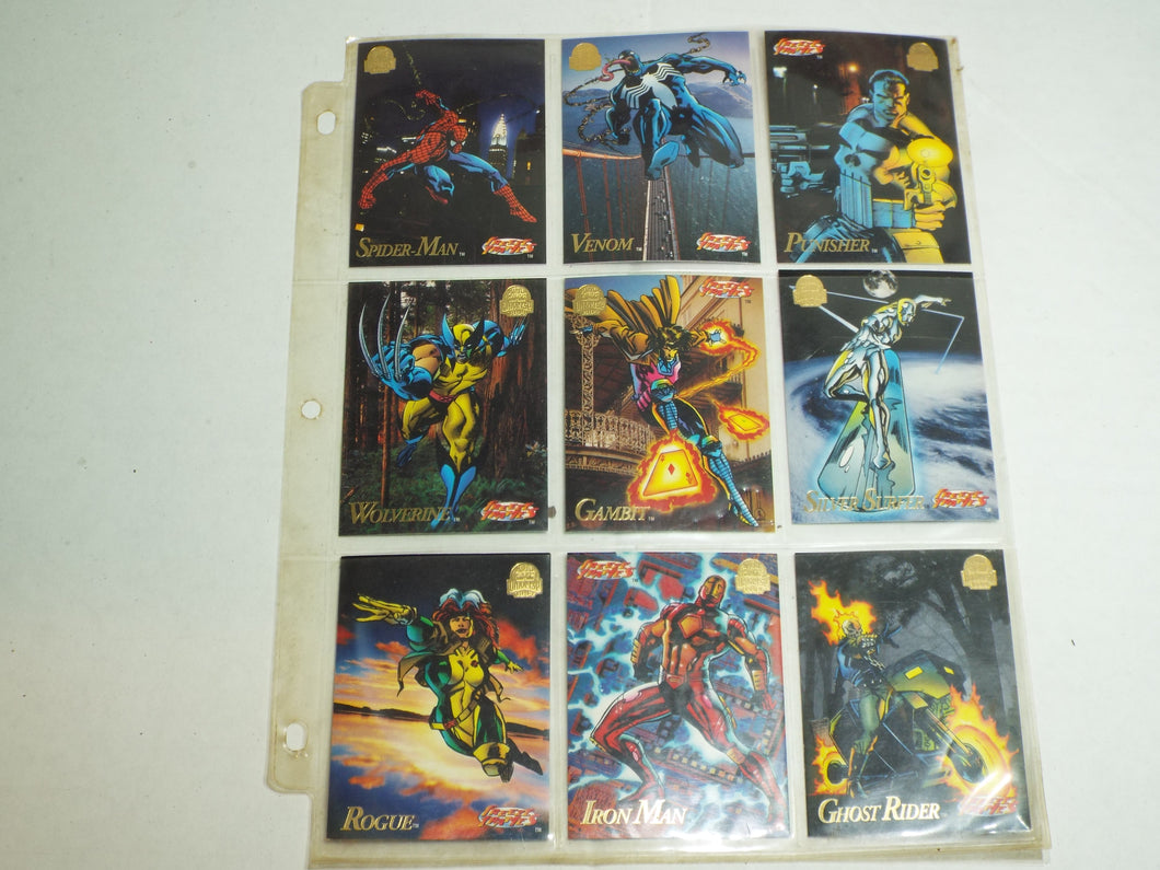 1994 Marvel Universe cards 1-9 freeze frames