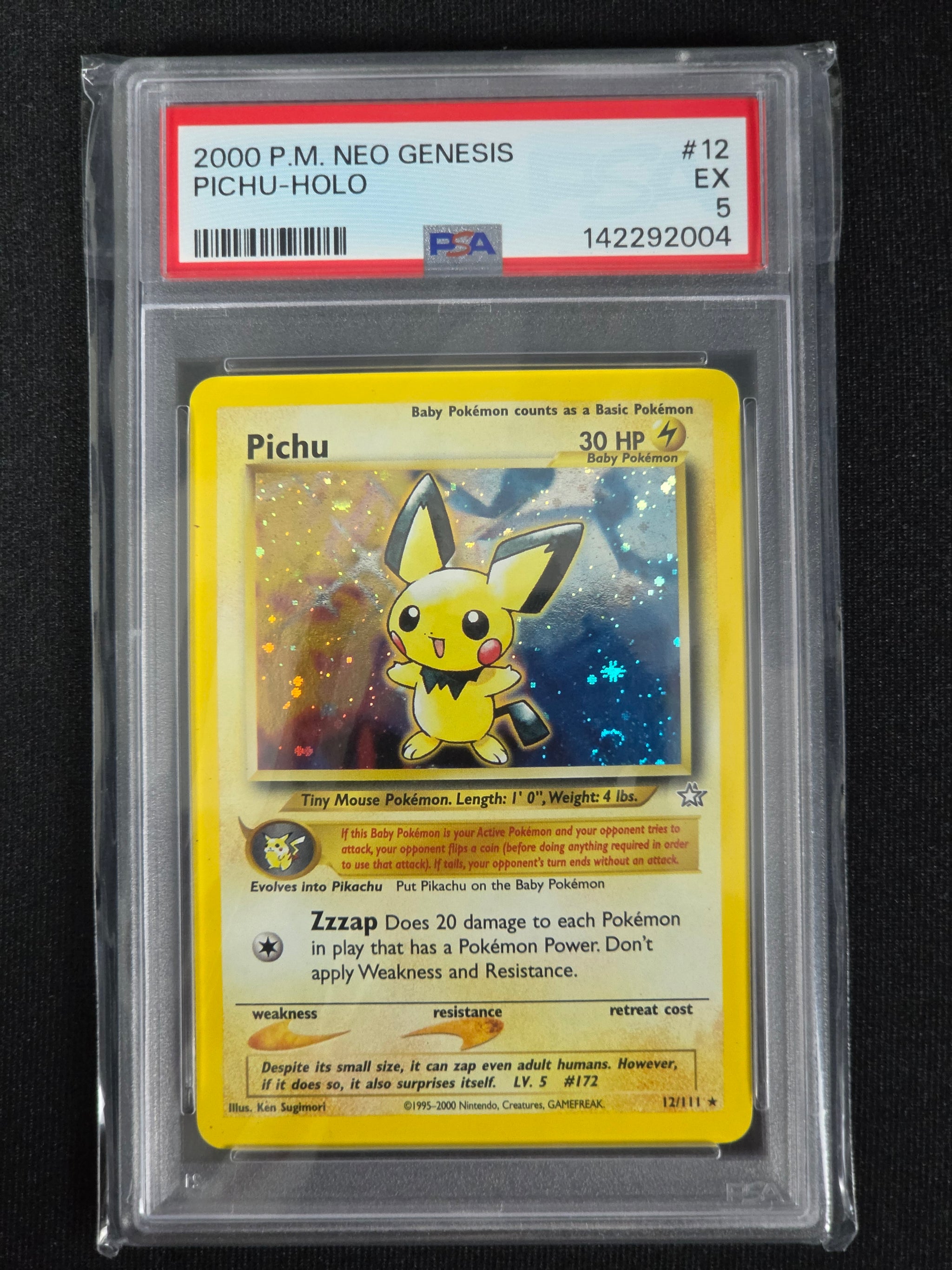 Pokémon TCG | Neo | Genesis | Pichu Holo | PSA 5 – Card Master