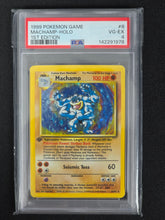 Load image into Gallery viewer, Pokémon TCG | Base | Machamp Holo 1st Edition | PSA 4
